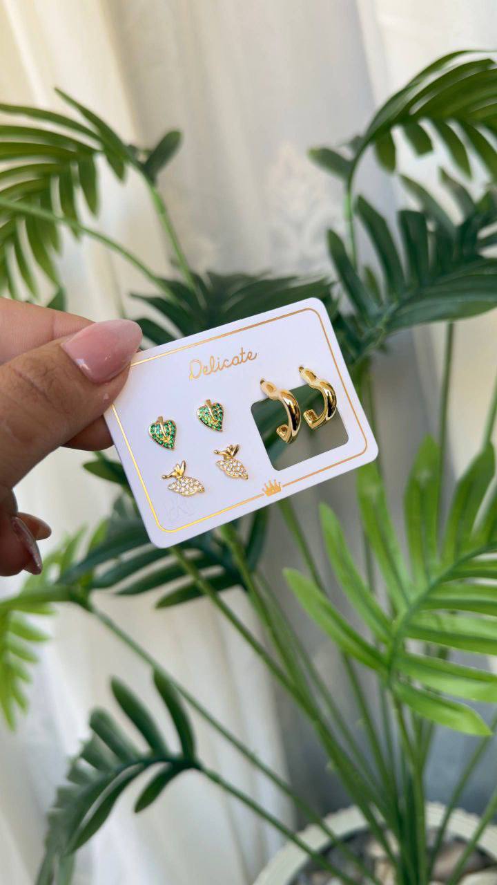 Chinese Gold Earring Card   S1