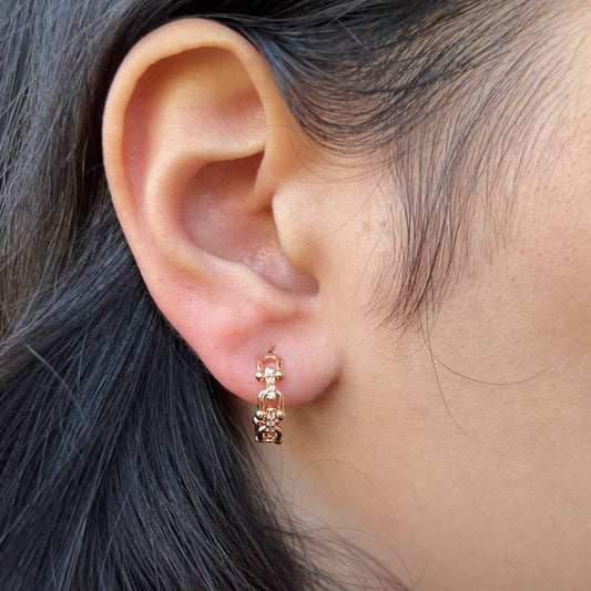 Chinese Gold Stud Earrings for Kids    S1