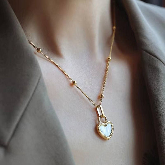 Double-Face Necklace – Pure 316 Stainless Steel (White & Black Sides)   S1