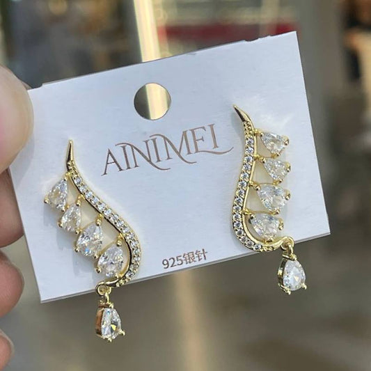 Prima Column Earrings Silver 925 Gold Plated   S1