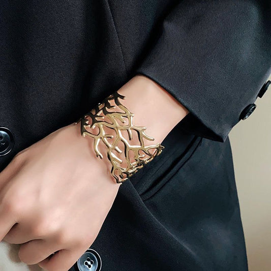 Wide Stainless Steel Bracelet 316 – PURE316    S2