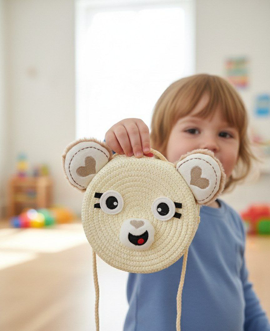 Kids Straw Bag with Unique Designs – R54    S1