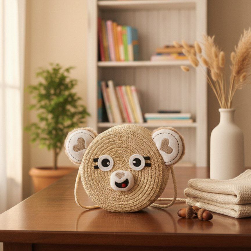 Kids Straw Bag with Unique Designs – R54    S1