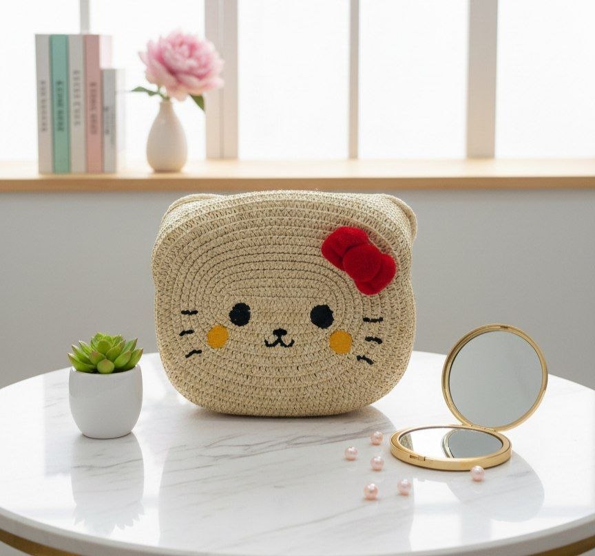 Kids Straw Bag with Unique Designs – R51     S1