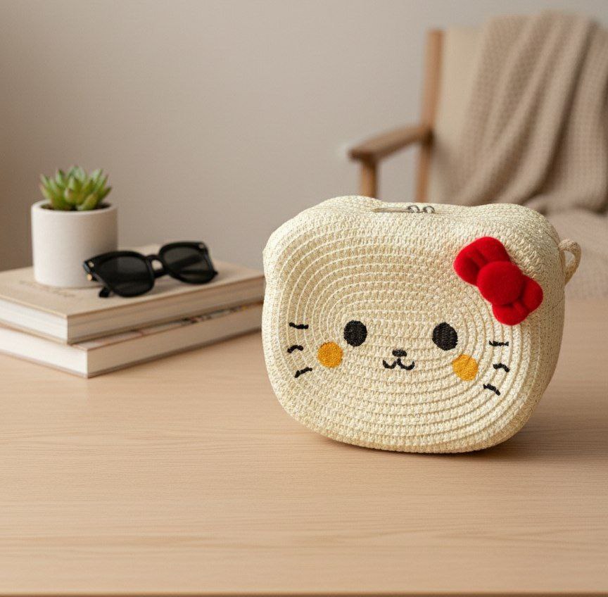 Kids Straw Bag with Unique Designs – R51     S1