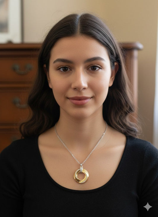 Pure 316 Stainless Steel Necklace with Zircon Stones   S2