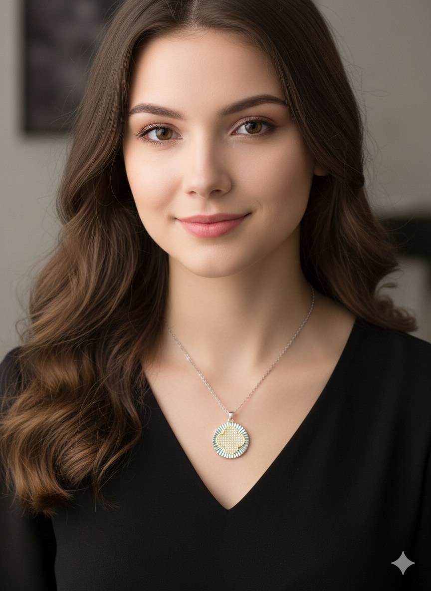 Pure 316 Stainless Steel Necklace with Zircon Stones   S2