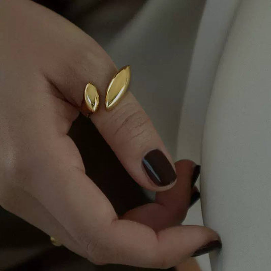 Pure 316 Stainless Steel Ring with Real Gold Plating     S1