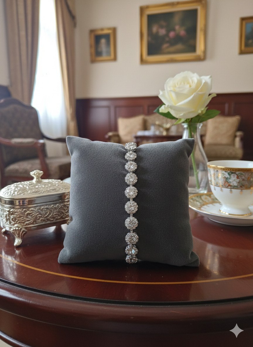 Pure 316 Stainless Steel Bracelet with Zircon Stones    S2