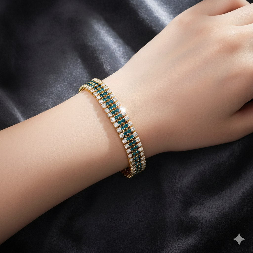 Pure 316 Stainless Steel Bracelet with Zircon Stones     S2