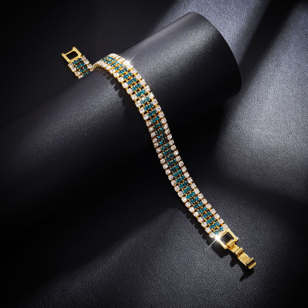 Pure 316 Stainless Steel Bracelet with Zircon Stones     S2