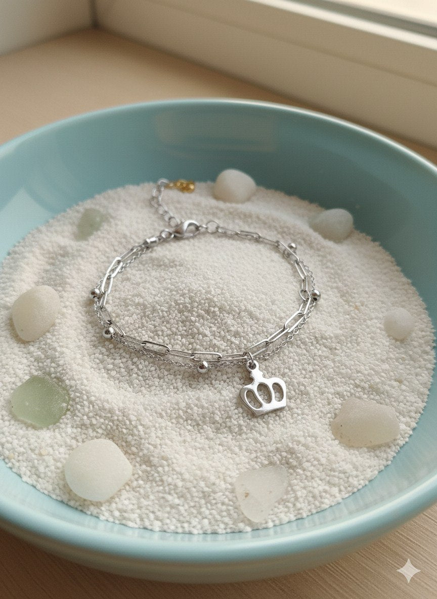 Pure 316 Stainless Steel Bracelet with Zircon Stones    S2