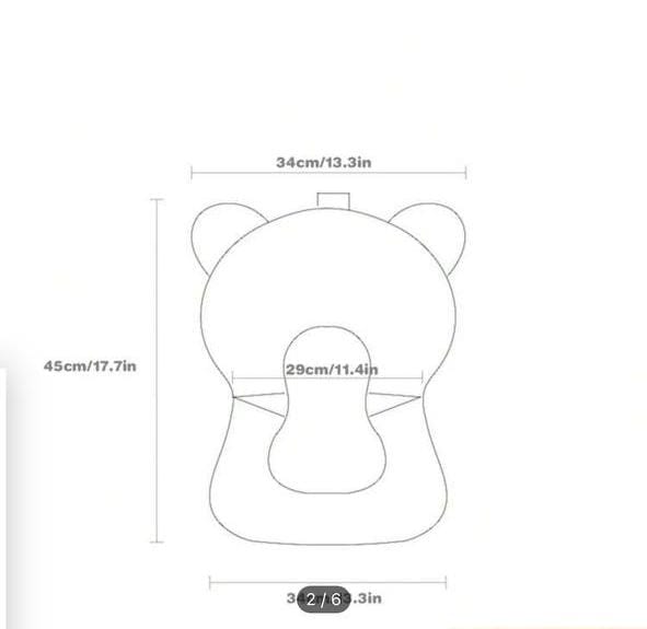 Newborn Baby Bath Mat & Floating Bath Pillow – Non-Slip