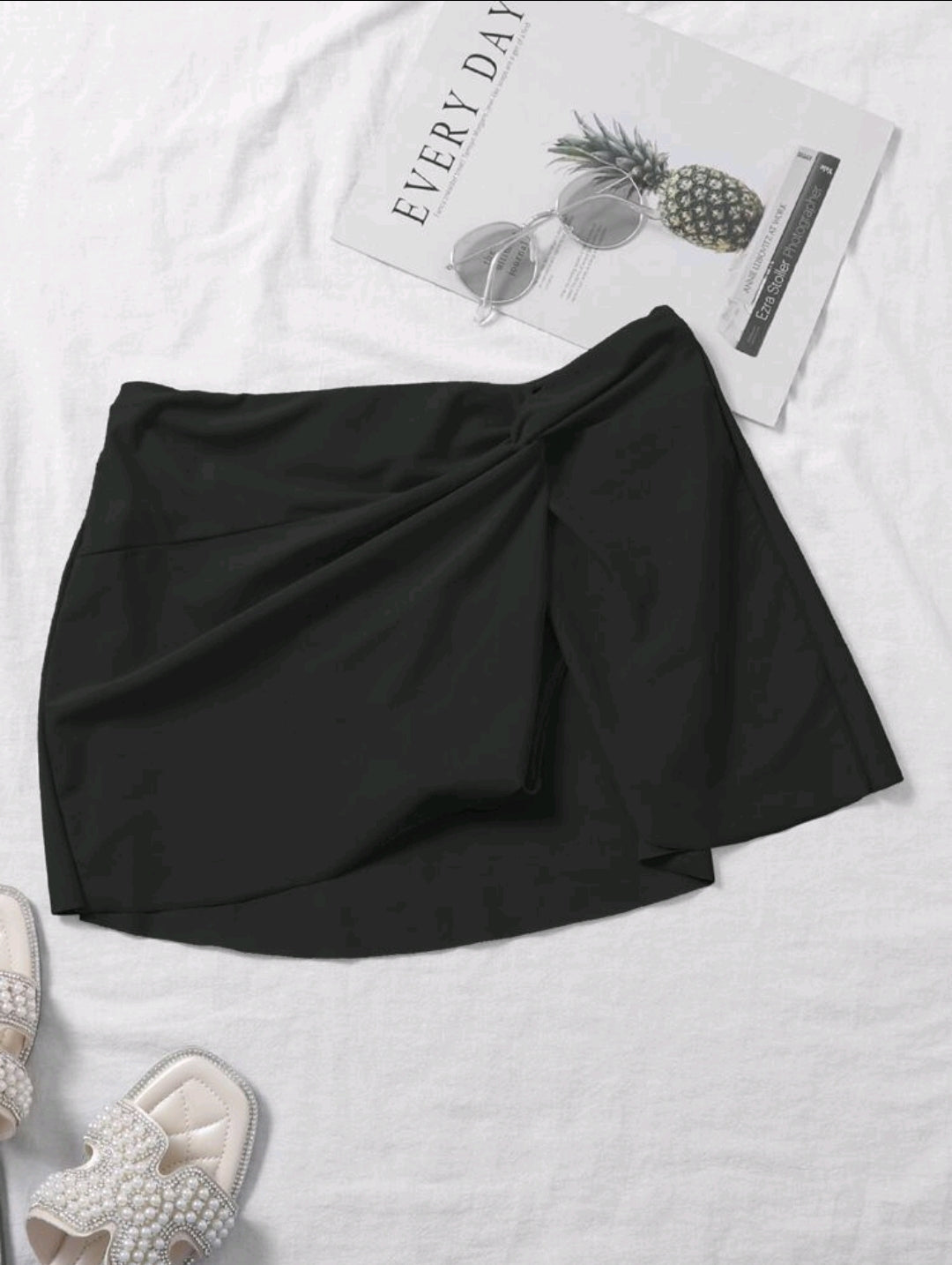 Swim Basics Wrap Detail Bikini Skirt