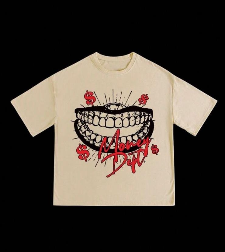 INAWLY Printed Crew Neck Short-Sleeve T-Shirt