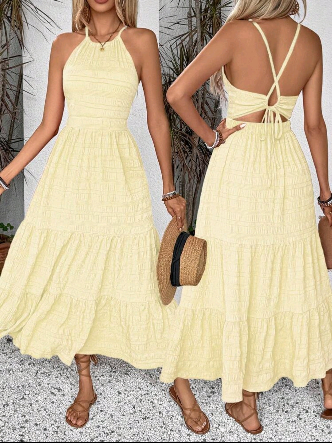 Product Name:
Breezaya Women’s Solid Color Casual Dress with Fabric Belt