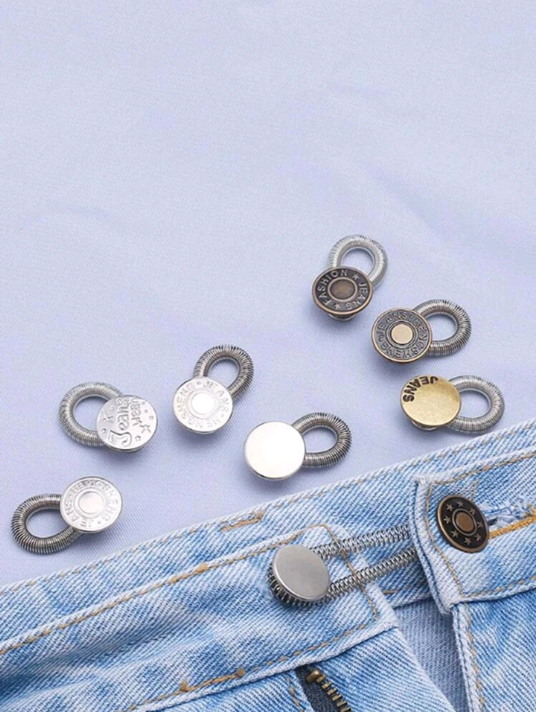 5-Piece Women’s Casual Belt Set with Decorative Buckle