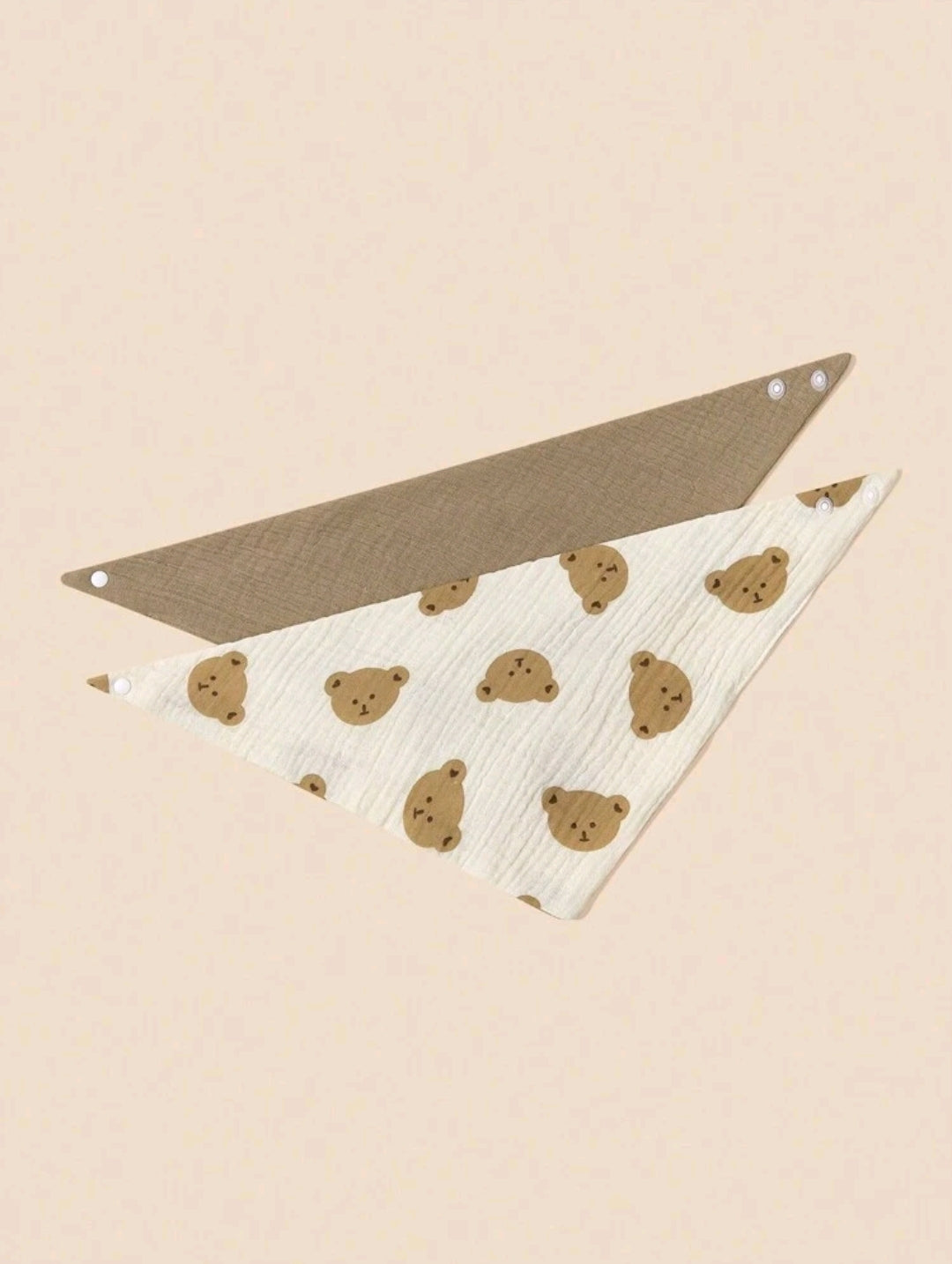 2-Piece Baby Diaper Set with Cute Bear Print