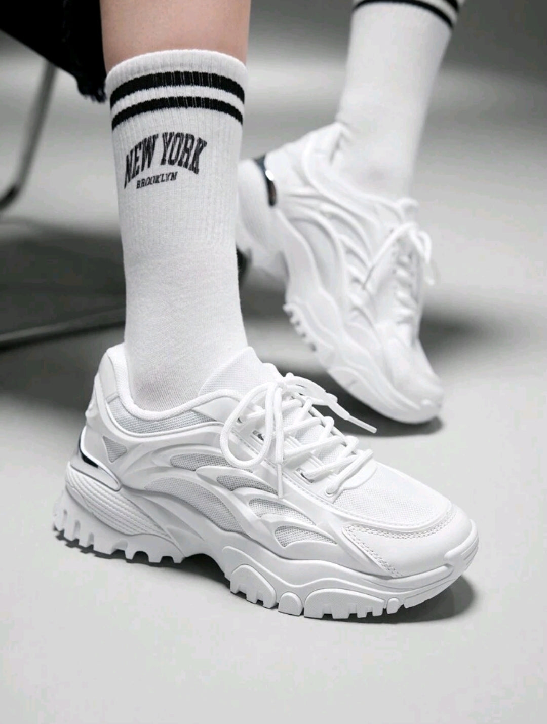 Product Name:

SHEIN X Lucía Bellido Vate Women’s Lace-Up Mesh Sneakers with Chunky Sole