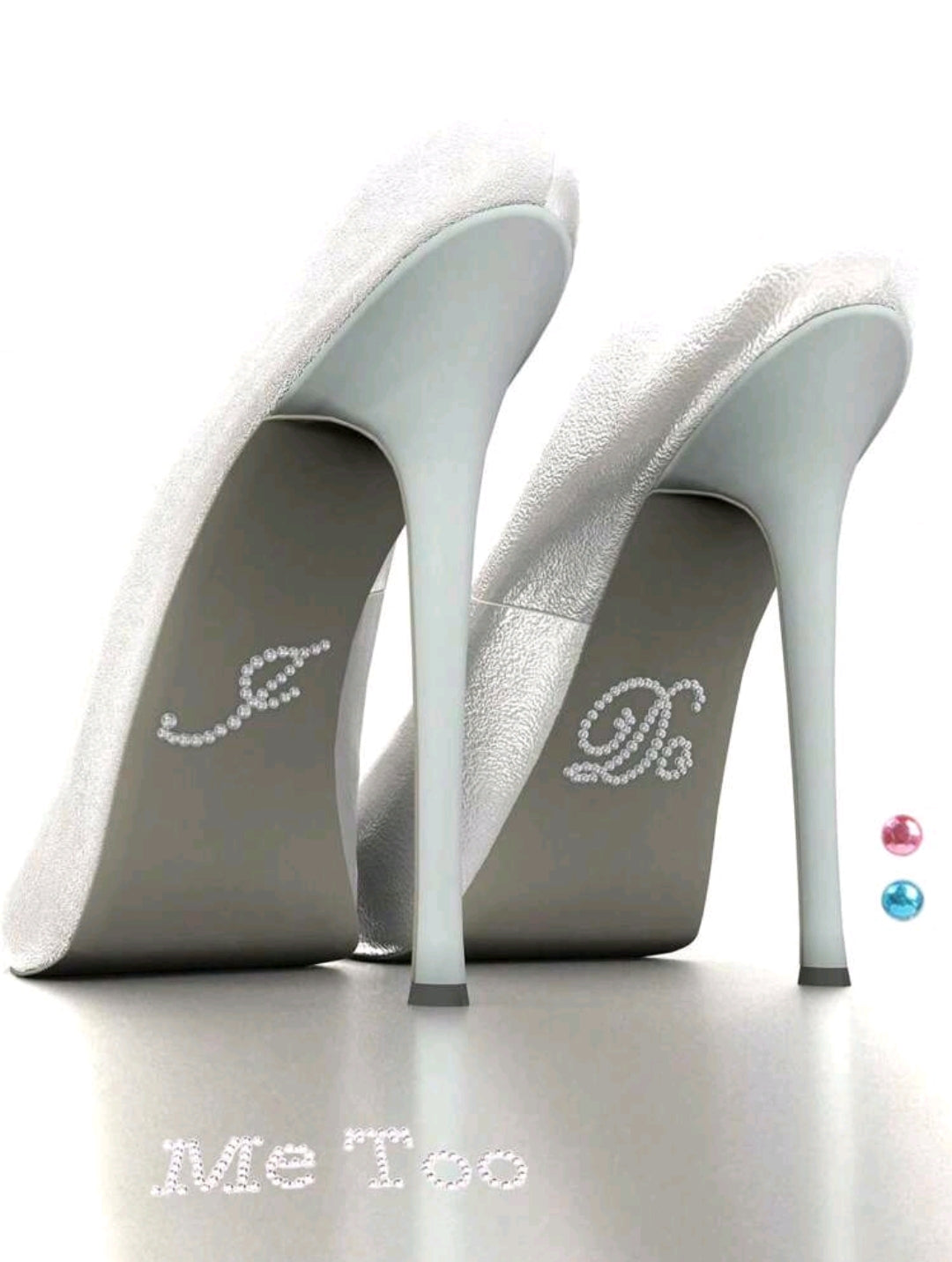 1-Piece “I DO” Rhinestone Shoe Sticker – Wedding Decoration