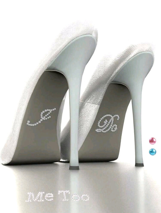 1-Piece “I DO” Rhinestone Shoe Sticker – Wedding Decoration