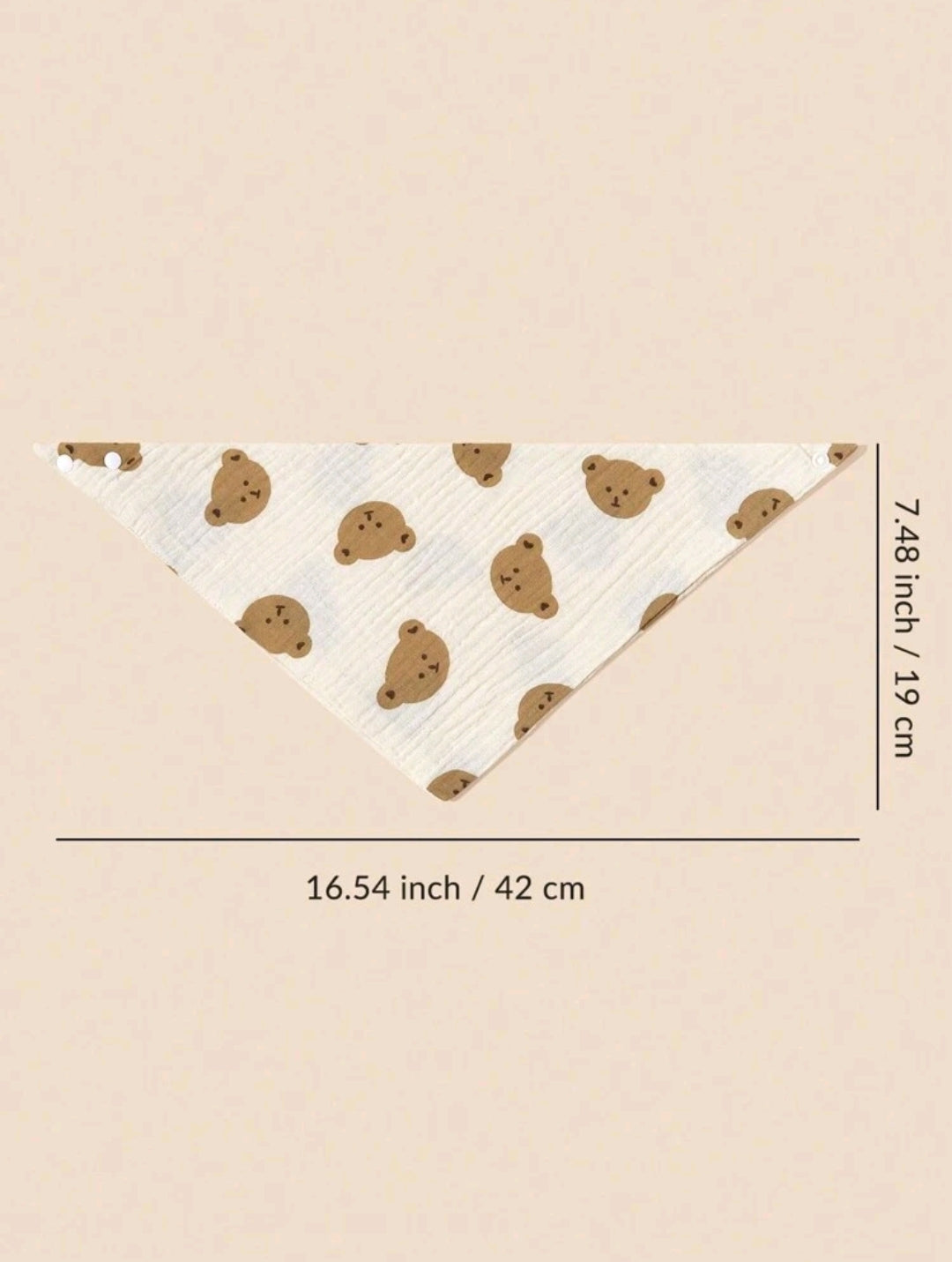 2-Piece Baby Diaper Set with Cute Bear Print