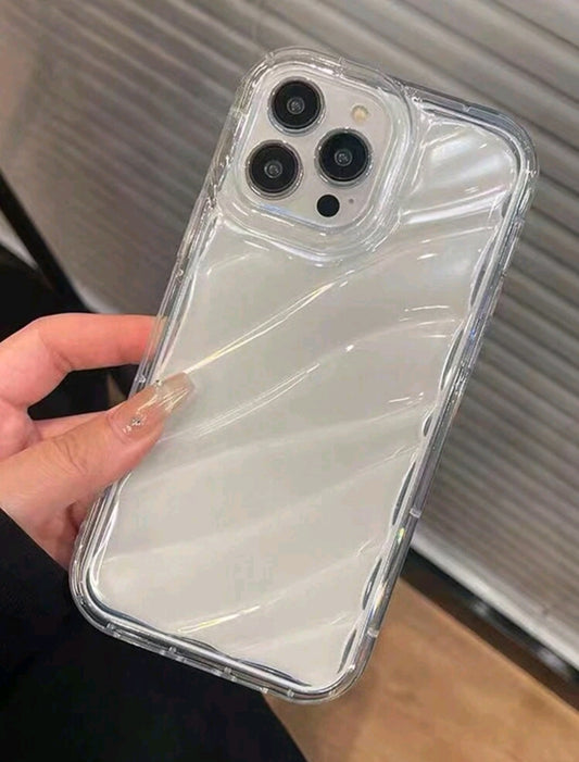 Transparent Fantasy Pink Phone Case Compatible with iPhone Models (iphone 15)