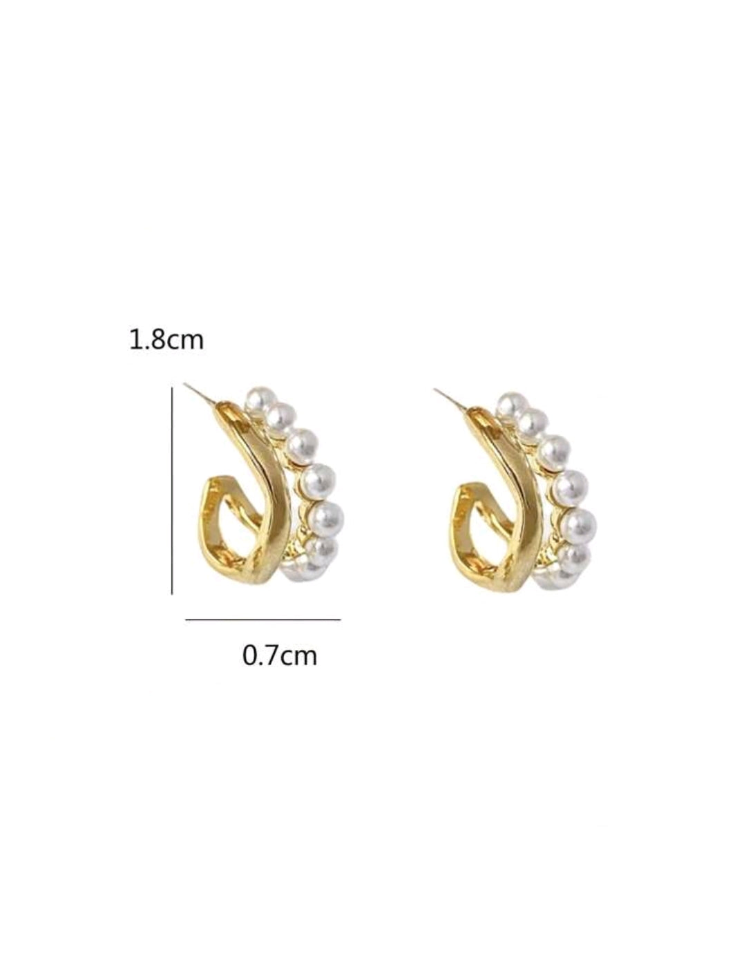 Elegant French Pearl Earrings – Minimalist Luxury Design (Single Piece)