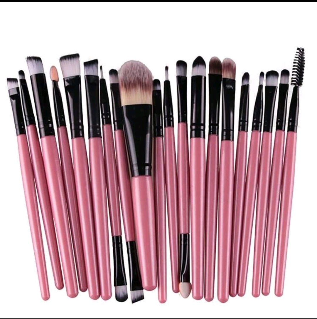 Product Name:
20-Piece Professional Makeup Brush Set with Foundation Brush, Eyeshadow Brush, Detail Brush, Eyebrow Brush, and Eyelash Tweezer